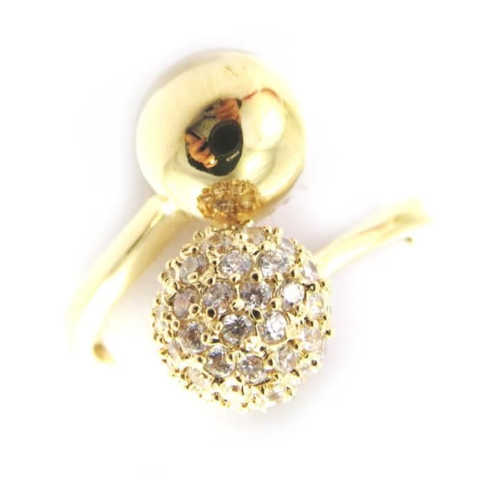 Boucle D'oreille Plaqué Or Ou Argent Avec Oxyde De Zirconium - Pour Femme, Homme, Enfant - Tige 1,6 Mm, Longueur 10 Mm