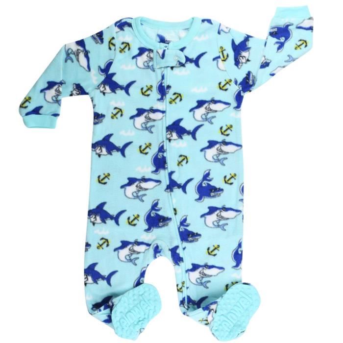 Elowel Bebe Garcons Grenouilleres Requin Pyjama Une Seule Piece Bien Serre Coupe Etroite Toison Taille 6 Mois 5 Ans 12 18 Mois Requin Cdiscount Pret A Porter