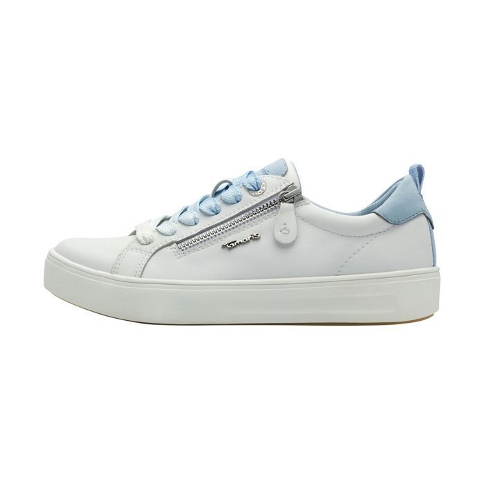 tamaris Basket Basse Cuir Tamaris - Blanc-Bleu