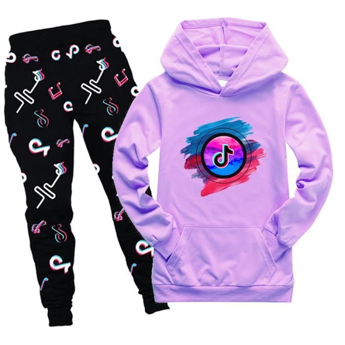 vêtements LVABC Ensemble TIK Tok avec Capuche et Pantalon avec linscription TIK Tok Unisexe Sweat-Shirt pour Enfants vêtements LVABC Ensemble TIK Tok avec Capuche et Pantalon avec linscription TIK Tok Unisexe Sweat-Shirt pour Enfants