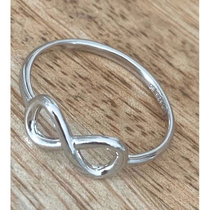 Bague Ancienne En Argent Massif 925 Rhodié - Bijou Vintage - Occasion (Déjà Portée)