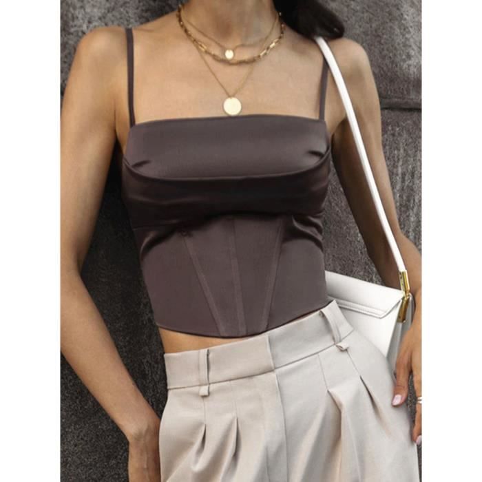 american vintage Débardeur femme Massachusetts - BLANC 0 Sans manches Blanc - E2