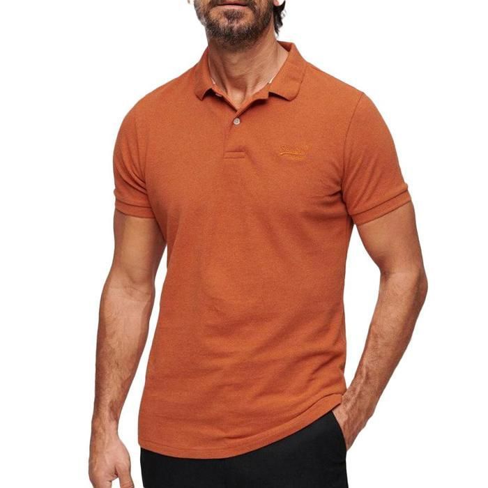 superdry orange polo shirt
