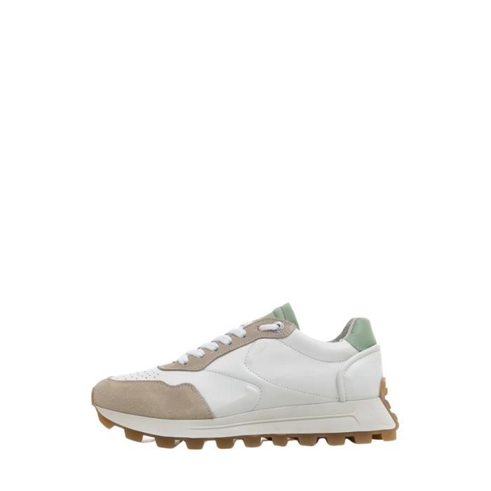 Baskets femme BRONX aver-y Cuir Lacets Plat Off white