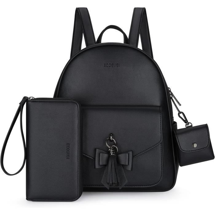 Petit Sac Dos Femme ECOSUSI Mini Sacs Port s Dos Ados Elegant