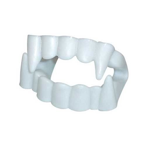 16 Dents De Vampire En Plastique à Clipser - Blanc - Pour Déguisement Halloween, Fête, Carnaval - Design En U, Réaliste - 6,1 X 4 Cm - 3