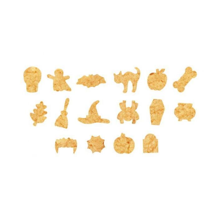 GWHOLE 4 Emporte-pièces Halloween avec Poussoirs en Plastique Forme de Fantôme Citrouille pour Biscuit Moule Cookie Pâtisserie Gâteau Fondant Décoration