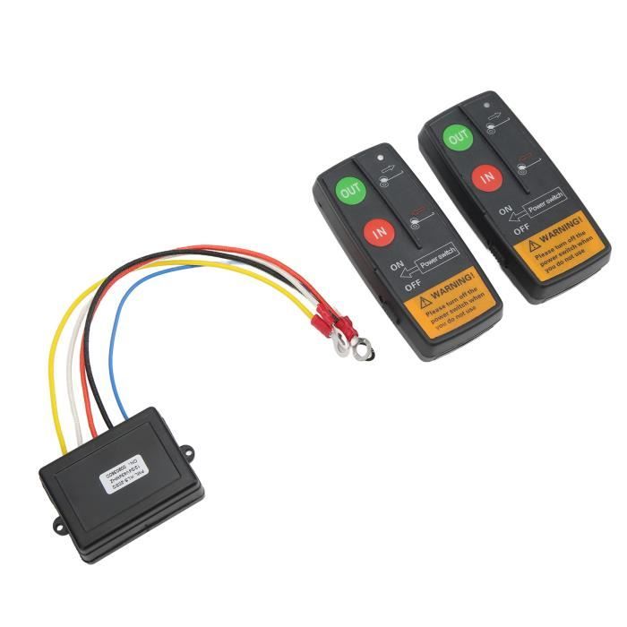 Télécommande Filaire Pour Treuil 12V - Câble De 2,5 M - Compatible Jusqu'à 2268 Kg - Design Ergonomique Et Boutons Sécurisés