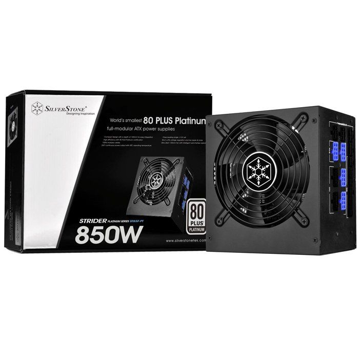 SilverStone Strider Platinum series ST85F PT Alimentation électrique interne ATX12V 2.4 80 PLUS Platinum CA 90 264 V 850 Watt PFC active - vue 2
