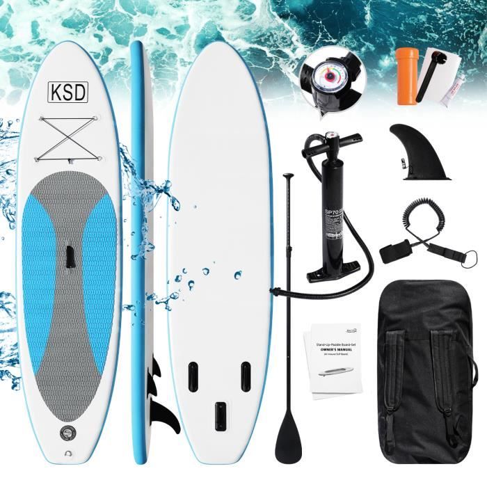 320 x 81 x 15 cm Planche gonflable SUP Paddle Stand Up Paddle Board Sup Paddleboard iSUP Colis avec tous les accessoires 