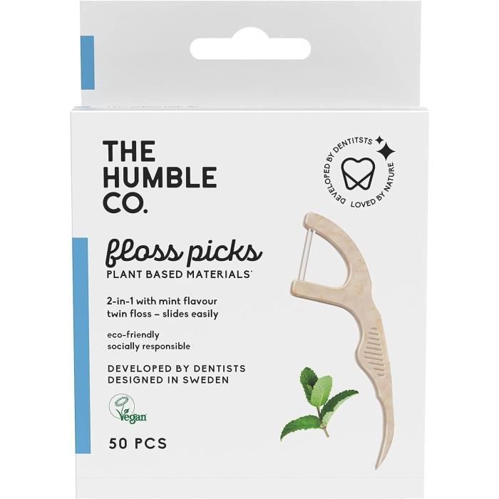 Humble Natural Dental Floss Picks Flossers Curefil dentaire de soie dentaire