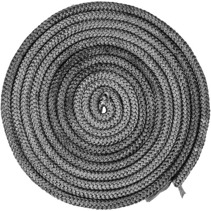 Joint De Porte Pour Poêle à Bois - Corde En Fibre Céramique Diam. 10mm - Neuf Noir 1.5kg