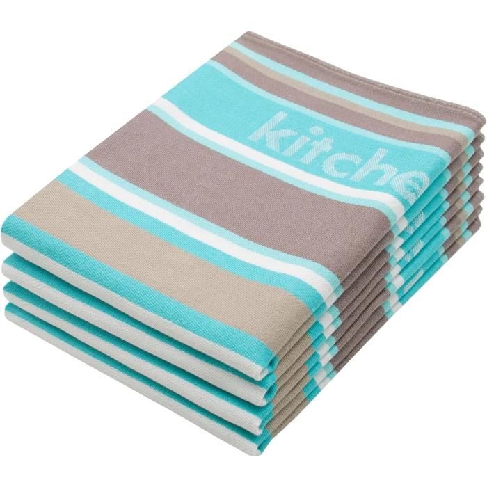 Coffret De 4 Torchons "Chocolat", Lin/Coton - LA MAISON DU TEXTILE