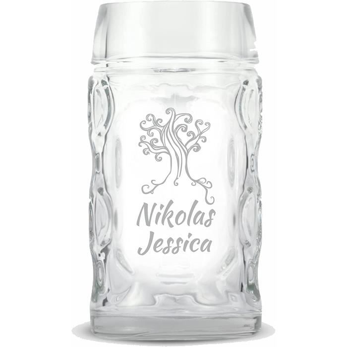 Verre à Gin Tonic Personnalisable - 800 Ml, Verre Soufflé - Gravure Laser Nom/date - Idée Cadeau Anniversaire, Mariage - Par LuigiBormioli
