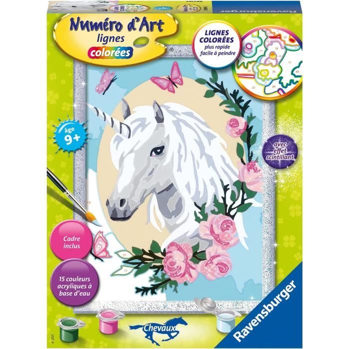 Ravensburger CreArt Peinture par numéros pour Enfants Unicorn Academy – Wildstar