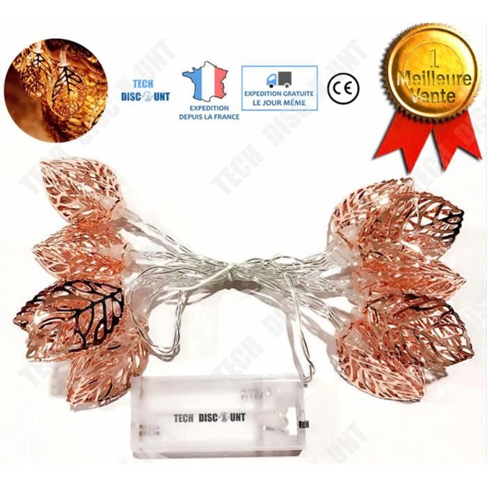 Guirlande Lumineuse Feuilles D'érable 20 LED - 3 M, étanche, à Piles (décoration Automne, Noël) - 9