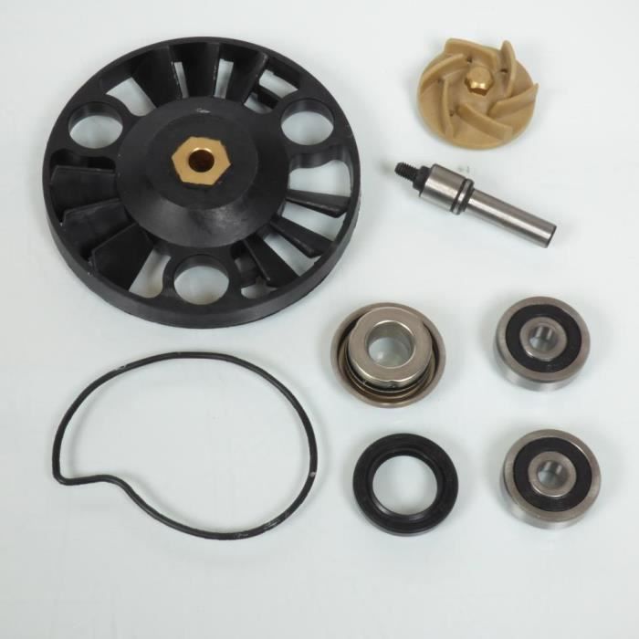 Kit Réparation Pompe à Eau Scooter Piaggio 125 X7 2008 - Axe, Roulements 28mm, Turbine, Garniture Mécanique, Joints - Neuf