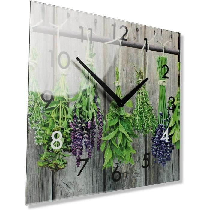 ORIUM Horloge murale silencieuse à quartz, diamètre 30cm - Aluminium - Horloges Muralesfavorable