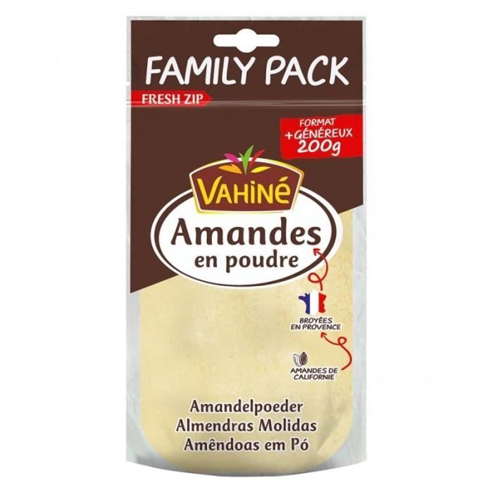Vahiné Amandes en Poudre Family Pack Fresh Zip 200g (lot de 3) - Cdiscount  Au quotidien