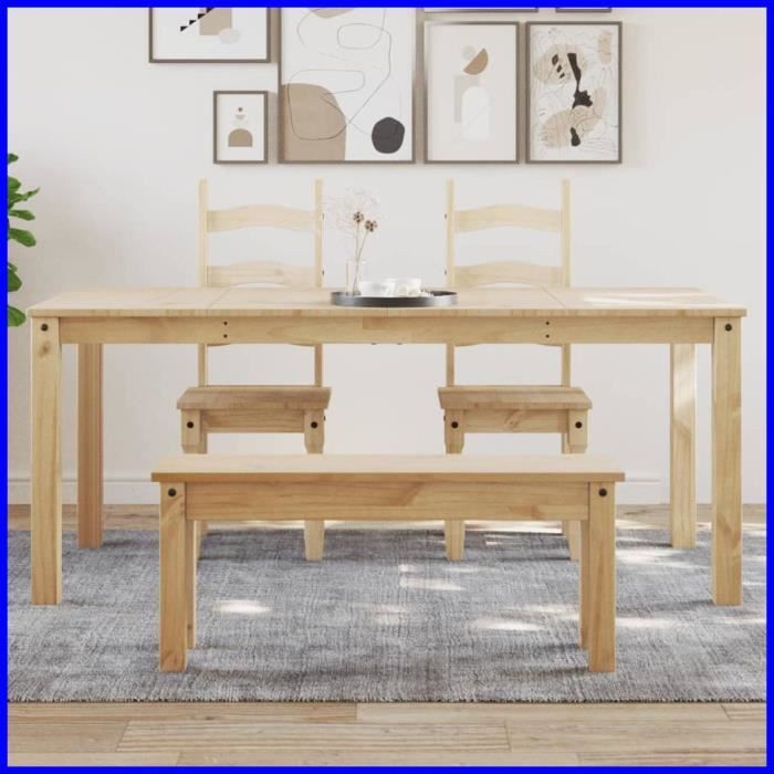 Table à manger - V BESTLIFE - Panama - Bois massif de pin - 6 places - Rectangulaire - 180x90x75 cm