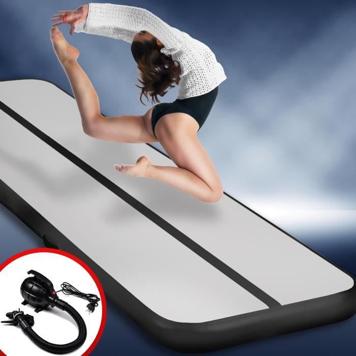 Physionics® Tapis de Gymnastique Gonflable- Pompe à Air et Kit de