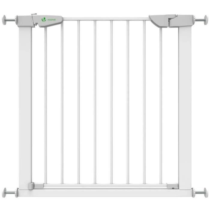 Meilleurs prix pour VOUNOT Barriere de Securite porte et escalier 75-84cm blanc pour animaux