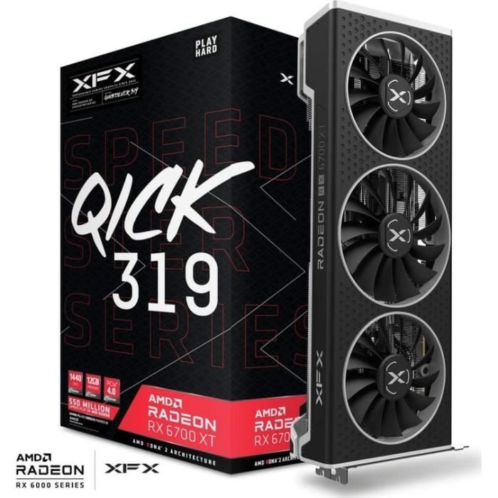 XFX RX-67XTYPBDP carte graphique AMD Radeon RX 6700 XT 12 Go GDDR6 - vue 2