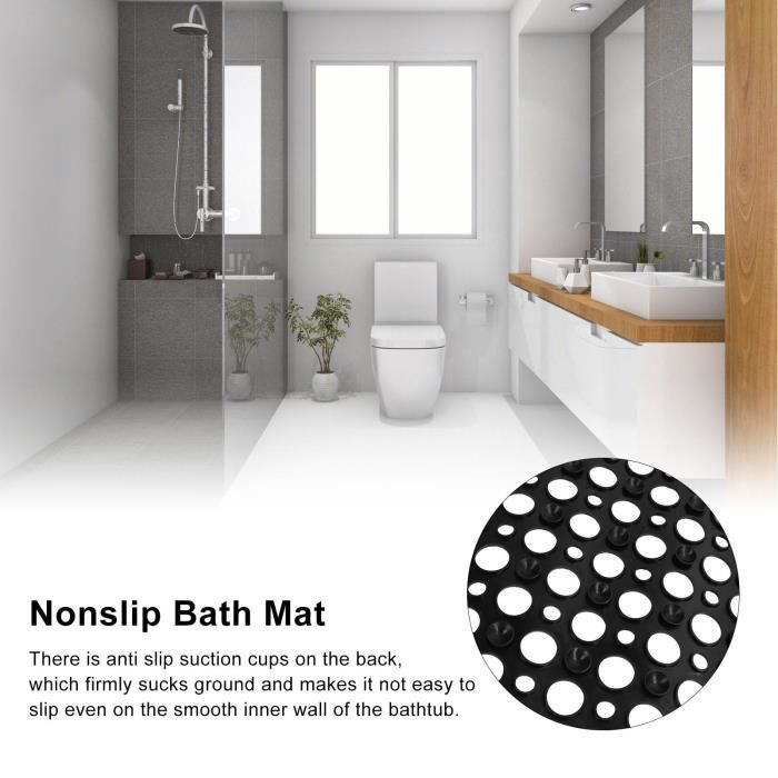 Tapis de douche pour baignoire douche tapis de sol avec trou de Drainage  tapis de bain antidérapant LS008 - Cdiscount Bricolage