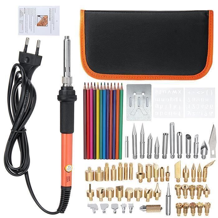 Kit Fer à Souder 60W Avec Écran LCD - Température Réglable 180-500°C, Multimètre, 5 Pointes, Pompe à Dessouder Et Accessoires Complets