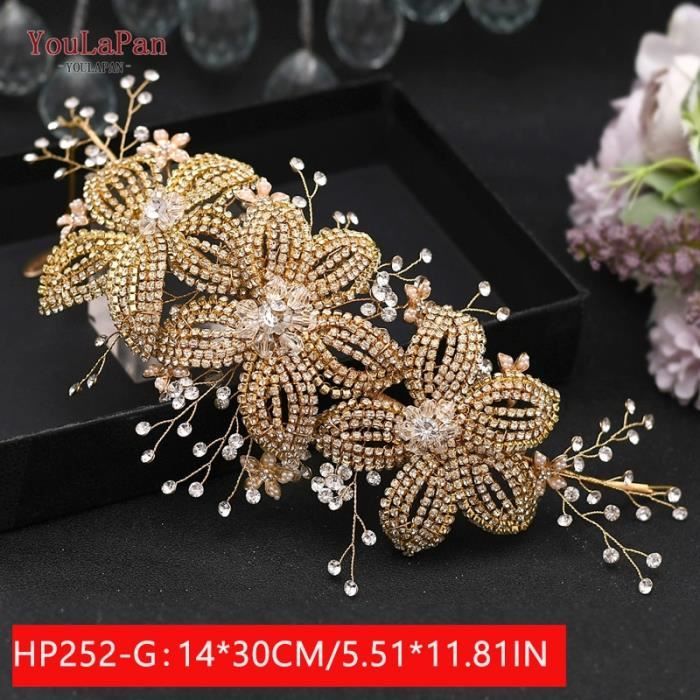 Peigne Diadème Strass Pour Mariée Ou Soirée - Bijou De Cheveux élégant En Alliage, Parfait Pour Les Occasions Spéciales - 12