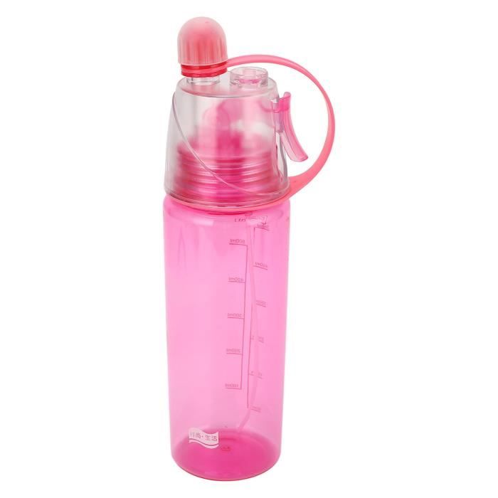 gourde - bouteille isotherme,bouteille d'eau de sport en plastique avec paille,tasse d'été fraîche,shaker - type couleur rose 112314