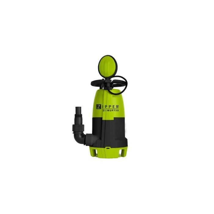Pompe vide-cave - Zipper - ZI-MUP750 - 750 W - 2 en 1 - Flotteur inclus