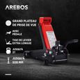 AREBOS 3T Cric hydraulique | Hauteur d'encastrement 130-508 mm | 2 Supports en Caoutchouc | Cric Jack roulettes 360°-1