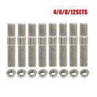 Pièce Auto Remplacement échappement Kit Boulons échappement M10-1,5x65mm - 2 Pièces Acier Carbone - Remplacement Pot D'échappement Voiture écrous échappement