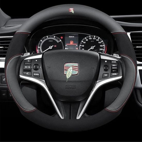 Couvre volant,housses de volant de voiture en cuir suédé noir,pour Seat  Ibiza(6J)(FR-CUPRA) 2015 Mii FR 2013 – 2020- style 01[A7] - Cdiscount Auto