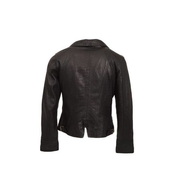 Perfecto en cuir Oakwood Femme Noir Ref 53967 Noir Cdiscount Pret a Porter