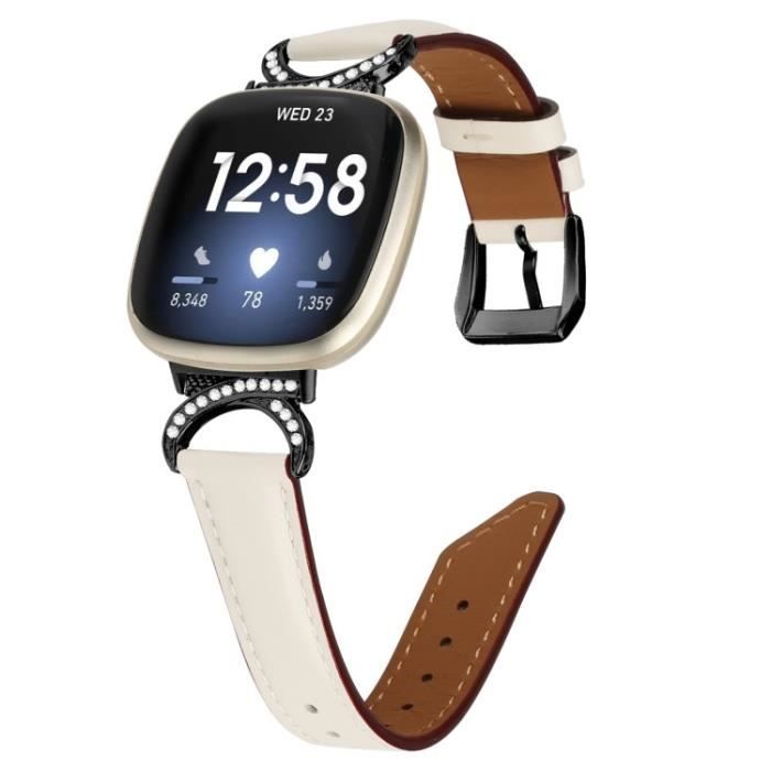 Montre Connectée Fitbit Versa Carrefour Fitbit Sense Bracelet Cuir Fitbit  Versa Pour Fitbit Versa 3-Versa