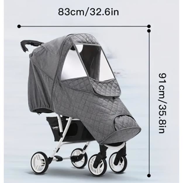 Housse coupe-vent pour poussette de bébé, couverture de pluie