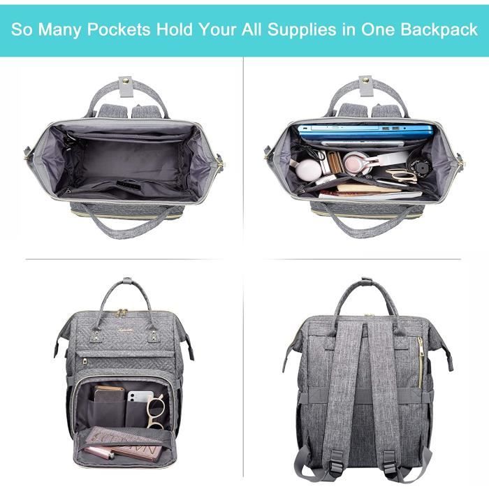 Sac Dos Ordinateur Portable 15.6 Pouces Imperm able Sac a Dos