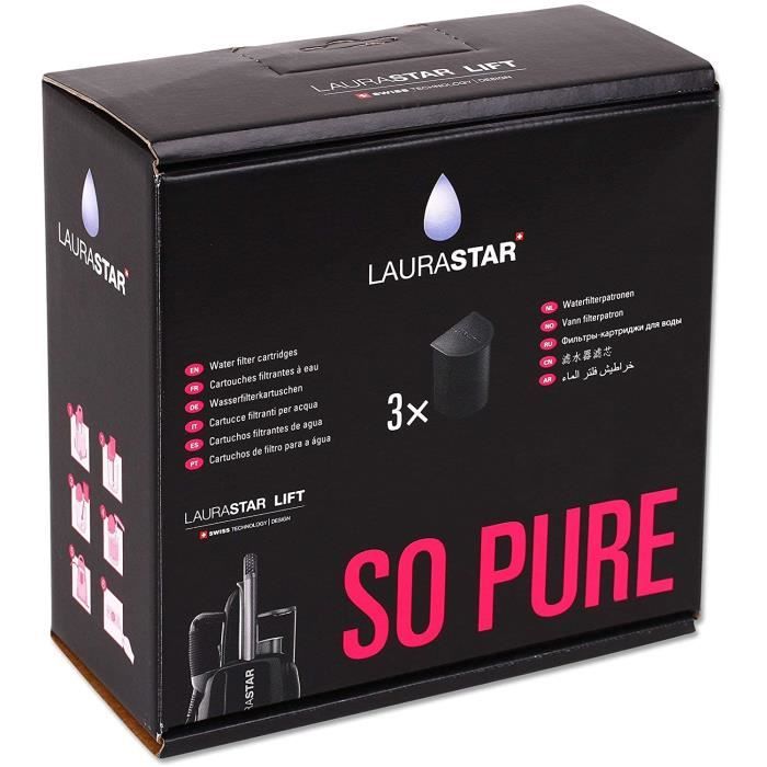 Cartouche Anticalcaire Laurastar Lift - Pack De 3 Pour Centrales Vapeur Lift, Lift Plus, Lift Xtra
