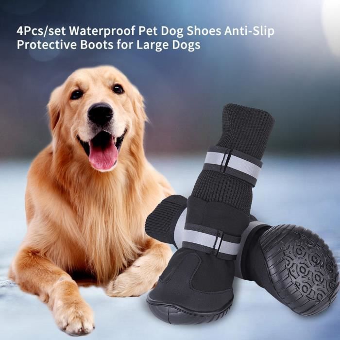 marque generique - 4 paires de bottes pour chien pour animaux de compagnie,  antidérapantes, patin protecteur pour chien, chaussures de protection,  orange-l - Vêtement pour chien - Rue du Commerce
