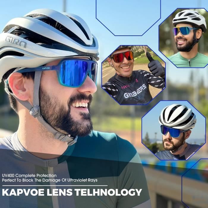 Lunettes De Cyclisme Polarisées LAMEDA – Légères, Protection UV, Monture Unisexe