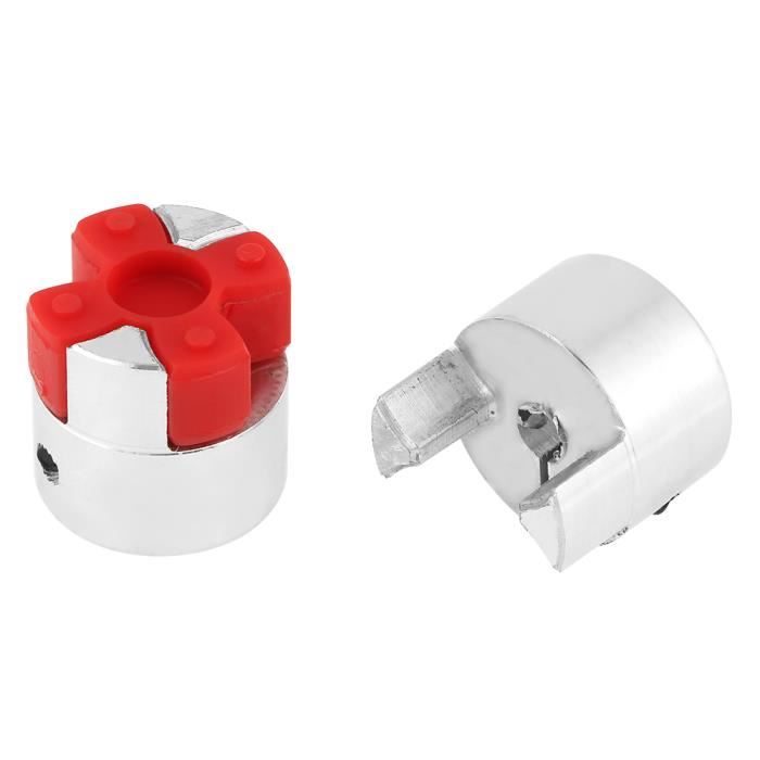 Connecteur Flexible Coupleur Moteur Étoile D30L50 - Accouplement Élastique 2 Mâchoires 20 N.m, Rallonge Serrage 12mm à 12mm