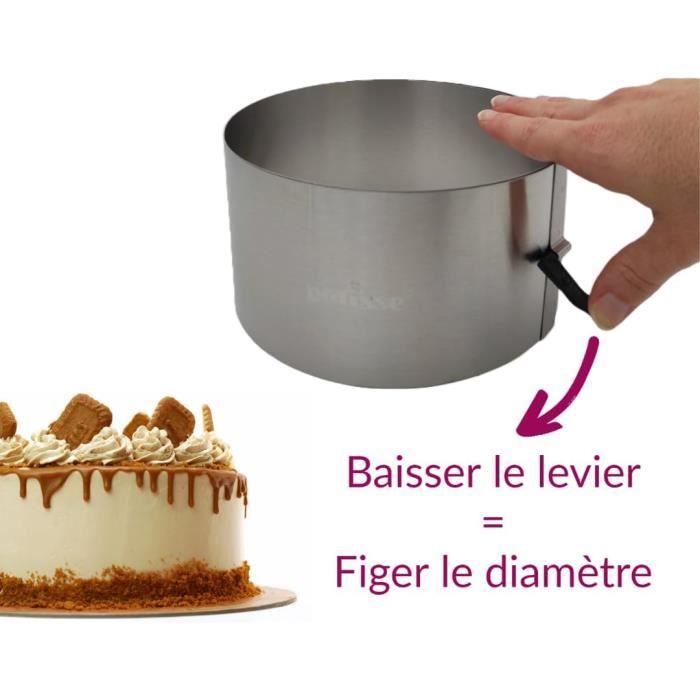 Cadre Gâteau Variable Cadre De Cuisson Rectangulaire Réglable 4smile - Acier Inoxydable, Taille Variable 29-52cm Cadre Acier Inox