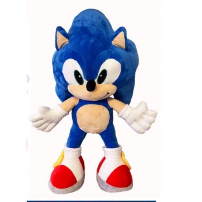 Peluche Sonic geant XXL 70 cm Bleu Sega - Cdiscount Jeux - Jouets