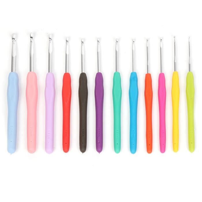 Ta Multiples Kit Crochet 9 Pièces Tailles Multiples - Aiguilles Ergonomiques Noires Débutants Arthrite Aiguille A Tricoter Ta Multiples Kit Crochet 9 Pièces Tailles Multiples - Aiguilles Ergonomiques Noires Débutants Arthrite Aiguille A Tricoter