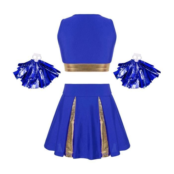 YIZYIF Enfant Fille D guisement Pompom Costume Uniforme Pom pom