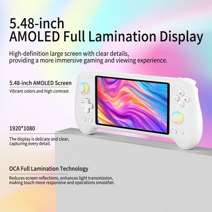 ANBERNIC RG557 Console de jeu portable Android 14 Écran AMOLED 548 pou... pas cher