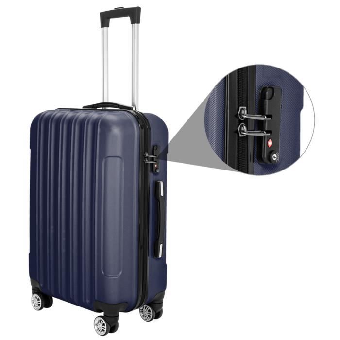Lot De 3 Valises Rigides IT Luggage Speedbump Bleu Marine - 8 Roues, Occasion