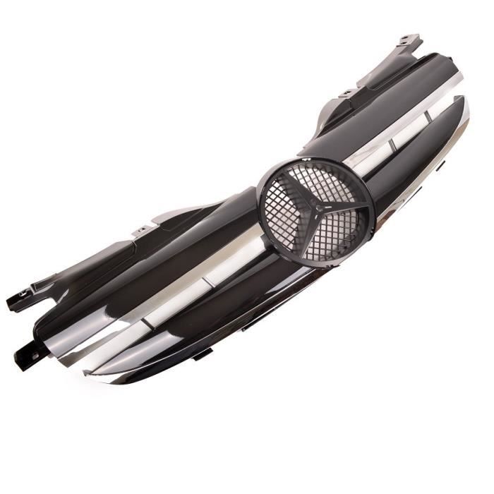 CALANDRE MERCEDES SLK R170 DE 08/1996 A 12/2003 NOIR BRILLANT ET CHROME ...